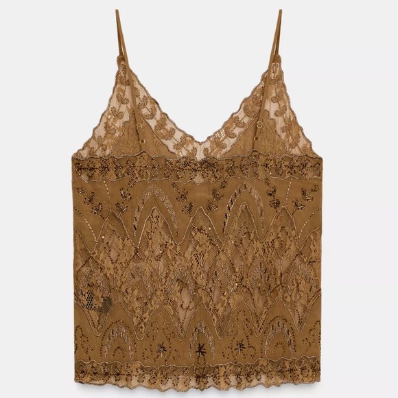 ZARA BEADED EMBROIDERED TOP ZW COLLECTION LIMITED EDITION - Picture 9 of 15